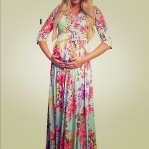 Pink blush maternity dress size small